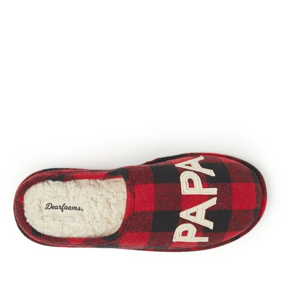 Men's Papa Bear Buffalo Check Clog Slipper M (9-10) Memory Foam Slip Resistant - Picture 6 of 7